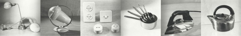 Matching objects for the 1949 exhibition (archive Charlotte Perriand)