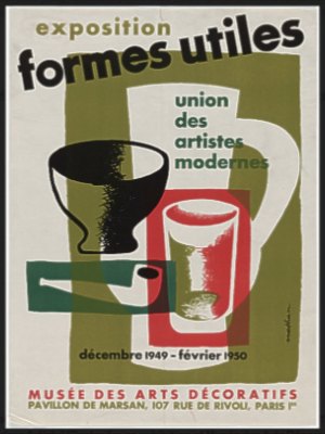 poster for the 1949 Formes Utiles exhibition